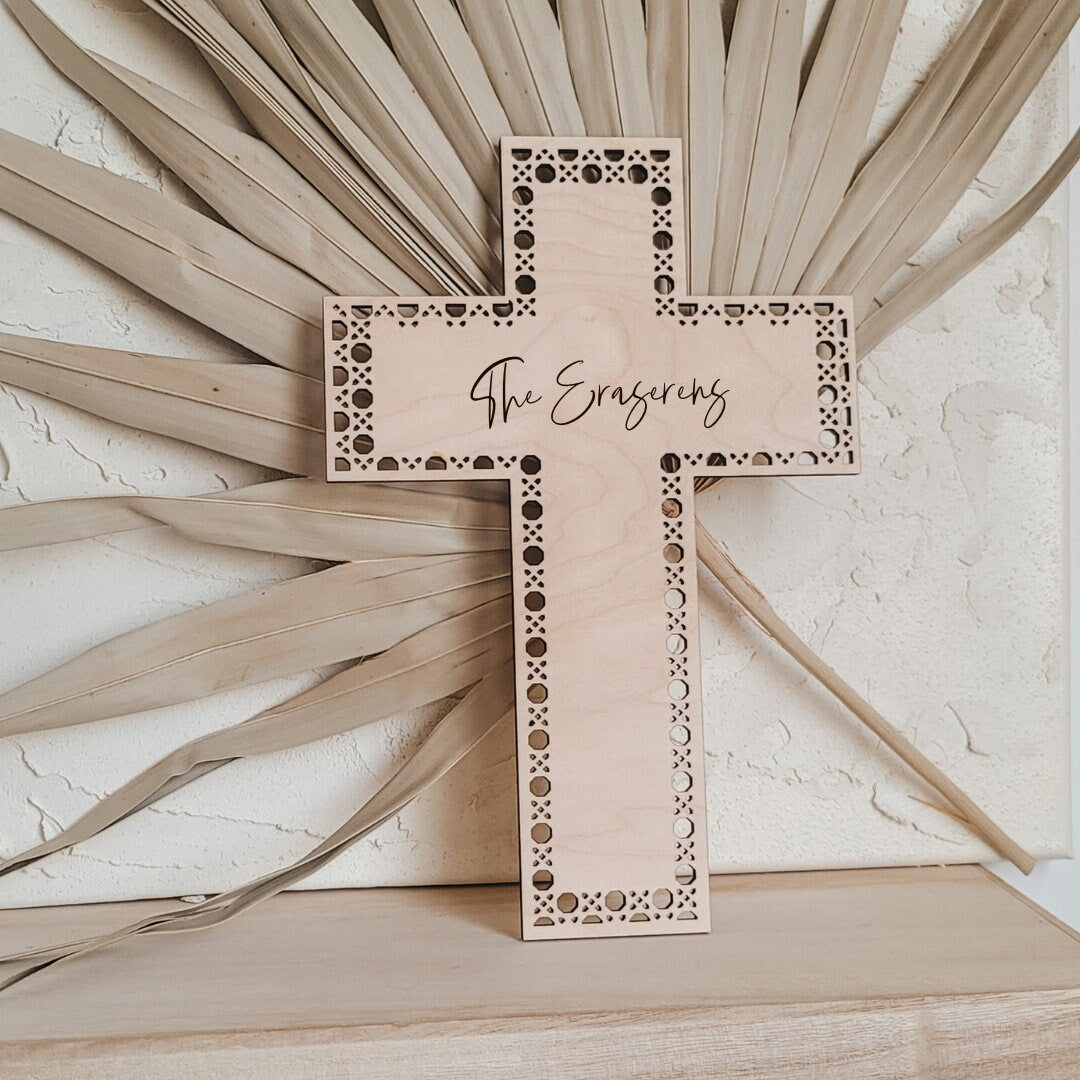Personalized Family Cross | Christian Home Decor | Personalized Christian Wedding Gift | Housewarming Gift | Anniversary Gift Cross